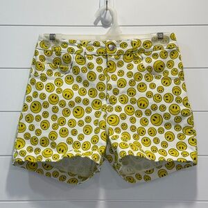 dELiA*s Yellow Smiley Face Print Shorts